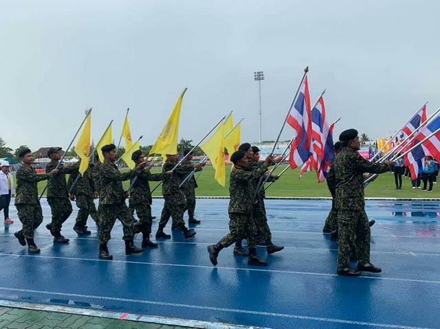 พิธีเปิดการแข่งขันกีฬานักเรียนนักศึกษาระหว่างโรงเรียนส่วนภูมิภาคจังหวัดสุราษฎร์ธานีปี2562